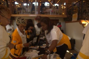 group of women discussing