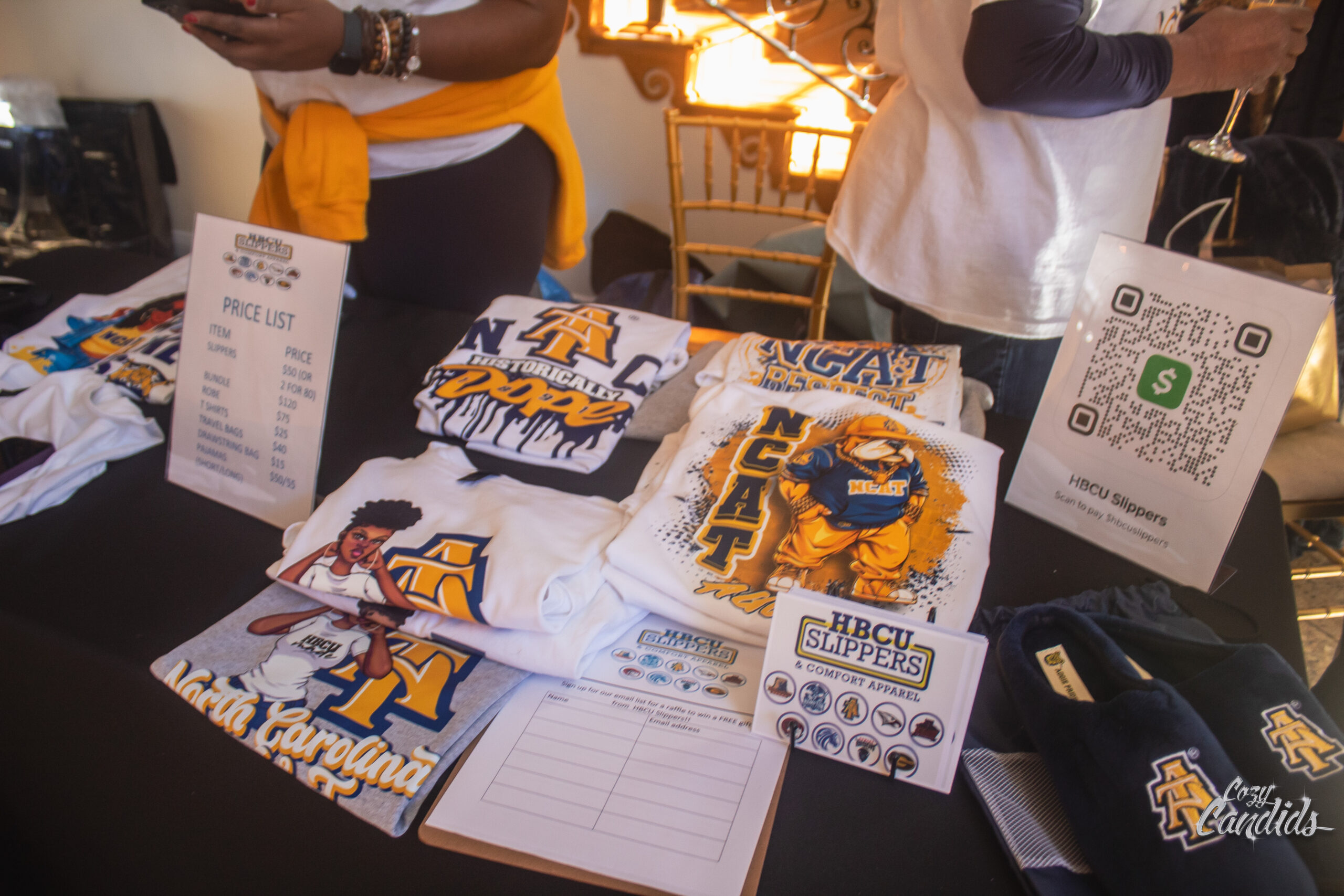 HBCU products on a table.